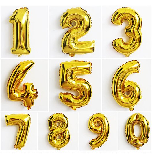 numeros em balão canarinhos infantis