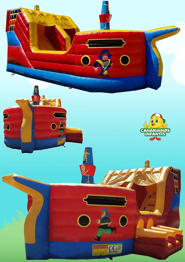 Insuflável Barco Pirata Infantis