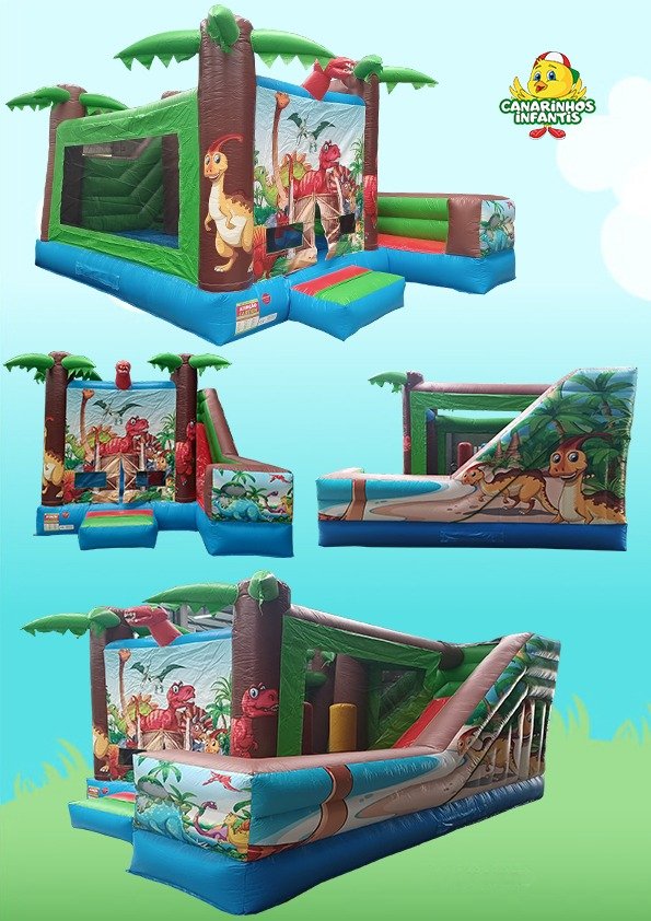 Insuflável Dinossauros Canarinhos Infantis