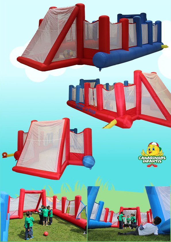 Insuflável Campo de Futebol Canarinhos Infantis