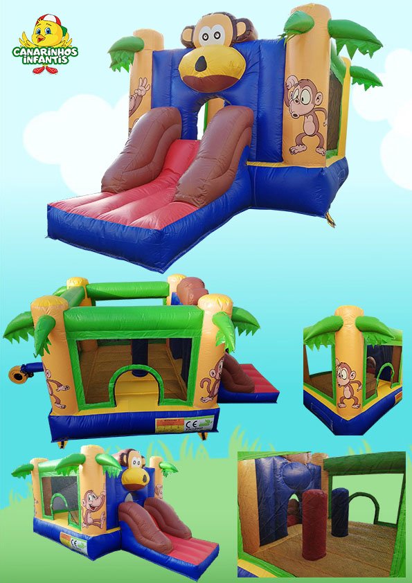 Insuflável Macaquinho Canarinhos Infantis