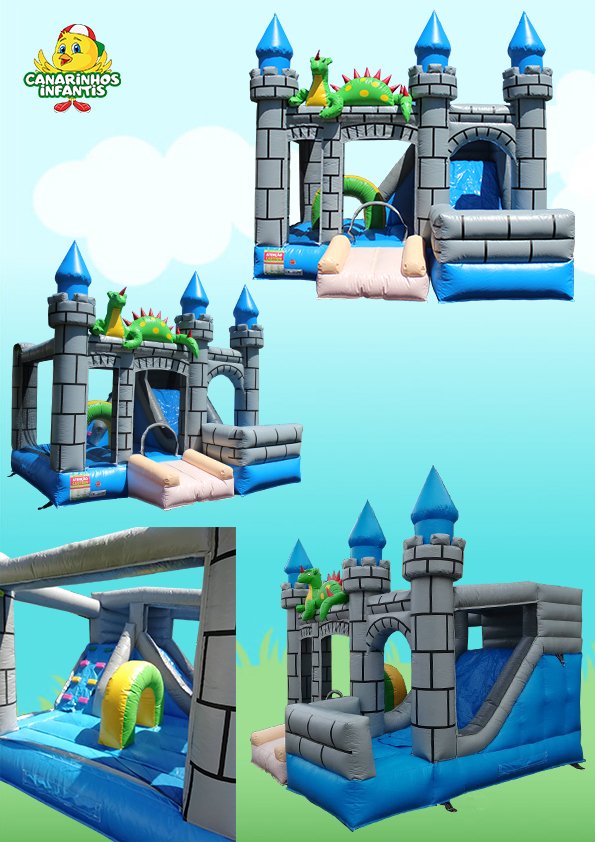 Insuflável Mediaval Canarinhos Infantis